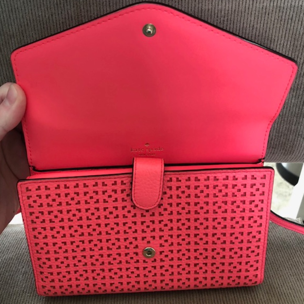 KATE SPADE CORAL SATCHEL! - Picture 2 of 7